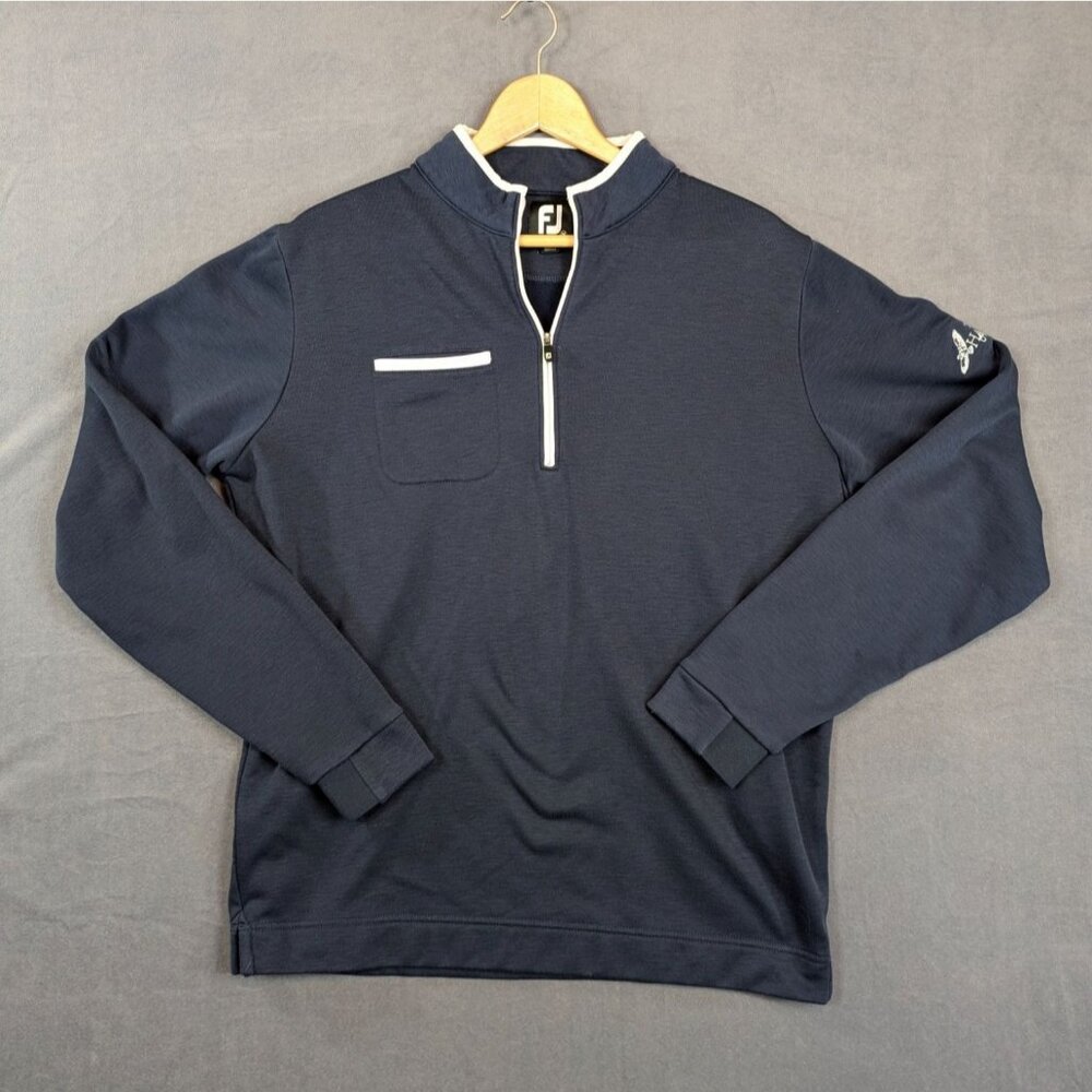 FootJoy Men's Medium Navy Quarter-Zip Pullover Long Sleeve Jacket